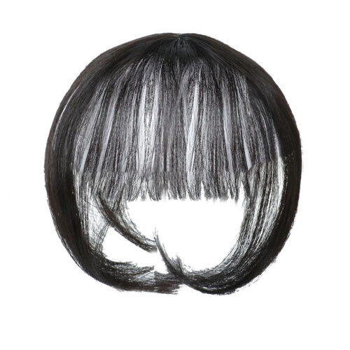Clip-in Bangs Hair Extensions Natural Wispy Style Black