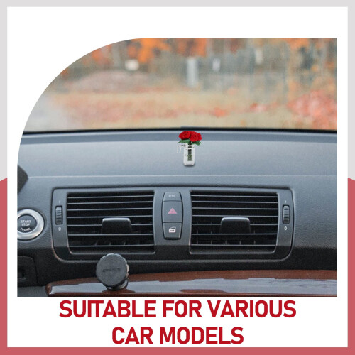 Rose Vase Decorative Model for Vehicle Interior 2