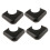 Pool Table Corner Pieces Metal Black 4 Pack 1