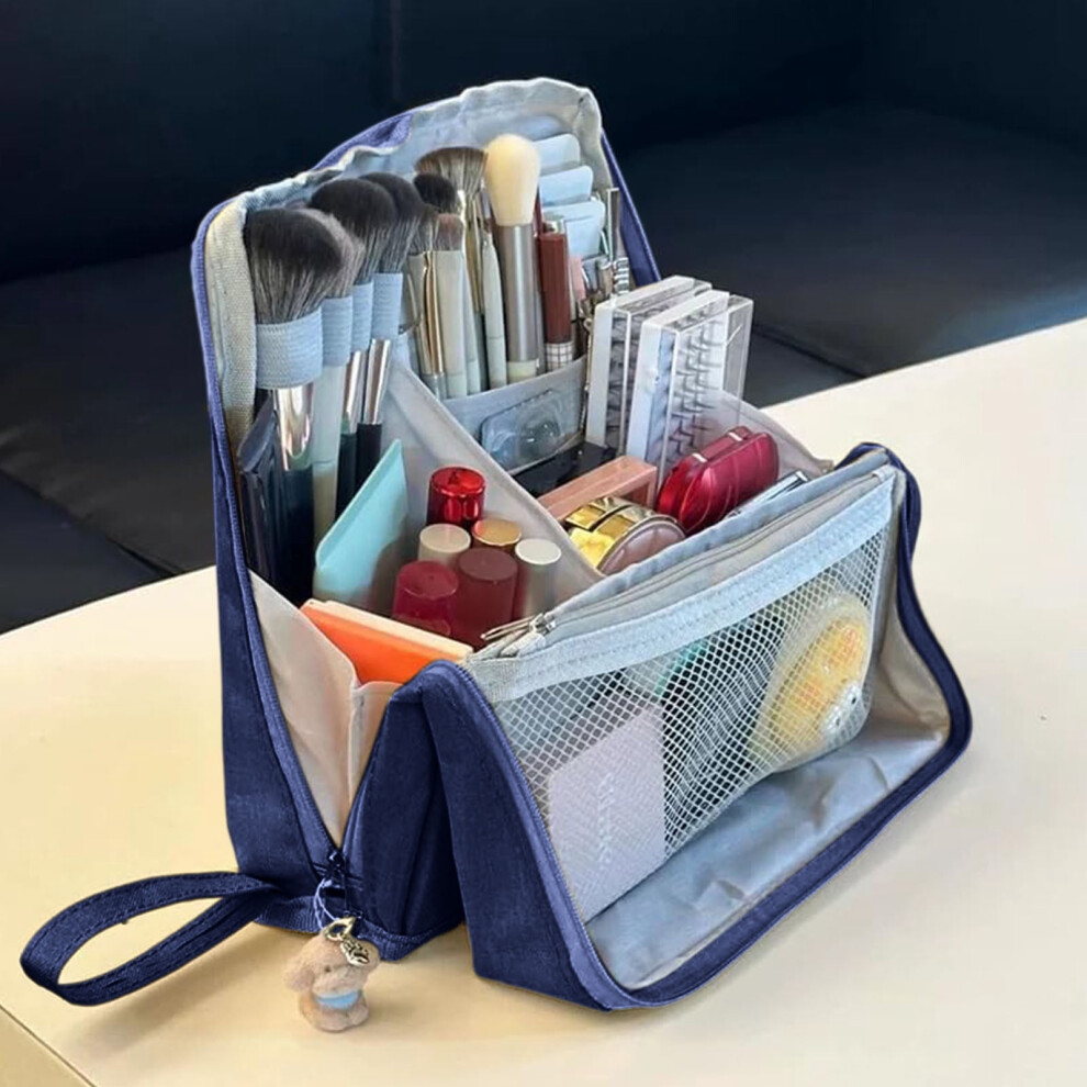 Standing Makeup Bag Waterproof Vertical with Compartments