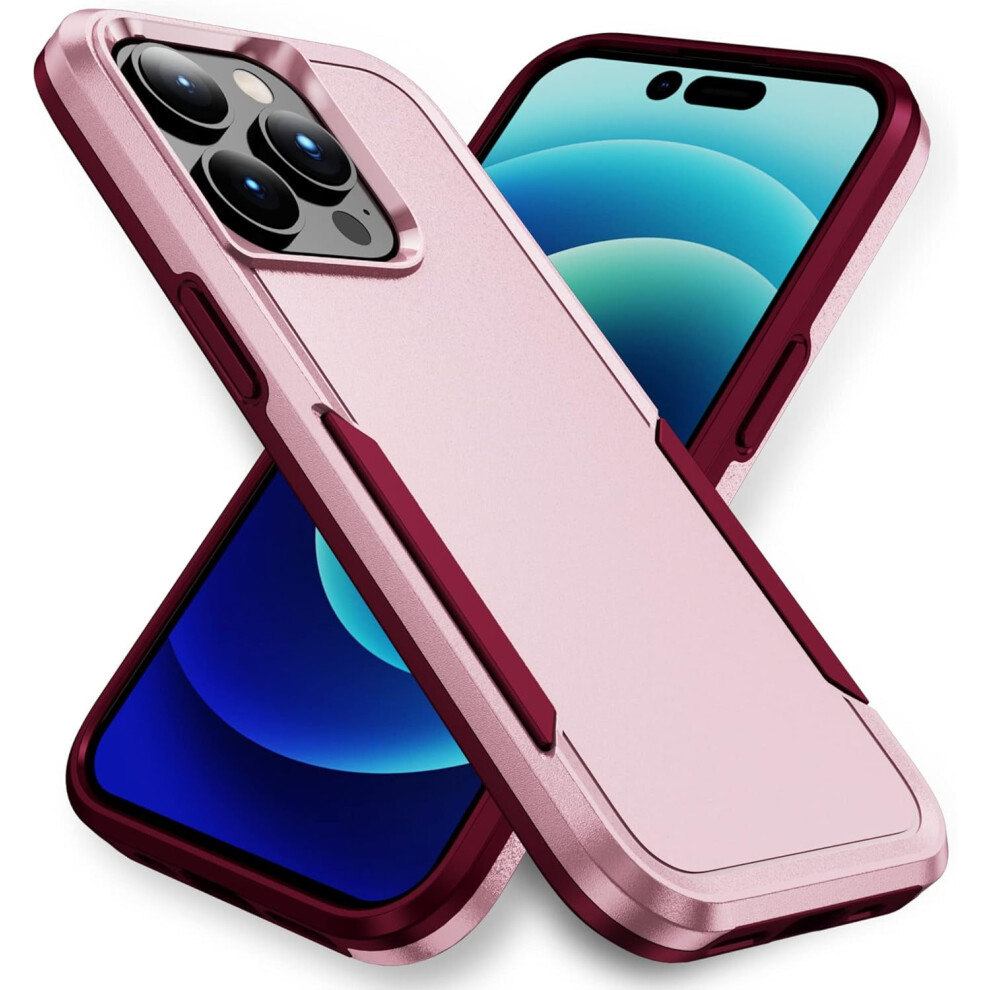 Iphone 14 Pro Max Shockproof Case Heavy Duty Pink 9132278383477