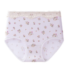Women's High Waist Cotton Full Coverage Floral Briefs