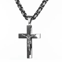 Men's 6mm Flat Byzantine Chain Necklace with Stainless