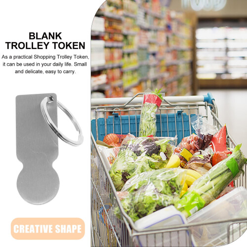 Sublimation Transfer Trolley Token Stainless Steel Blank 2