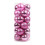 Pink Christmas Baubles Pendants Shatterproof Plastic Set 1