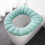 Solid Color Toilet Seat Cushion with Lift Handle 1 Pack 1