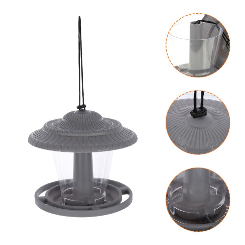 Hanging Bird Feeder Grey Front Porch 1 Pack 7.9 Inch