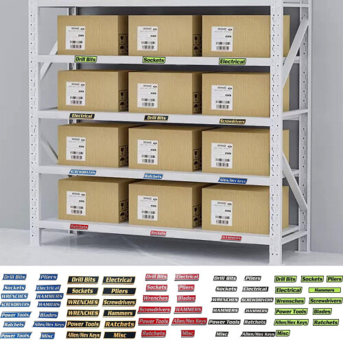 Magnetic Toolbox Labels for Steel Drawers 12 Pcs 2