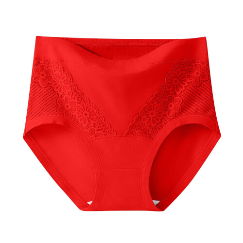 Women's High Waist Cotton Floral Briefs Full Coverage