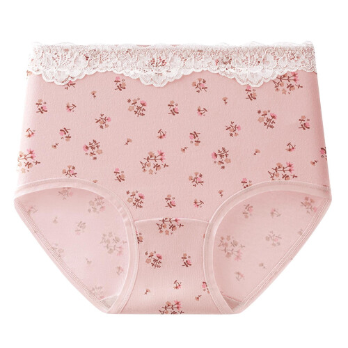 Women's High Waist Cotton Floral Briefs Full Coverage