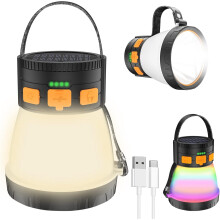 Solar Camping Lantern 1500LM Waterproof LED with Power Bank