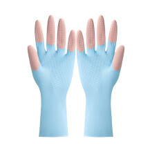 Rubber Cleaning Gloves with Cotton Liner 10 inch