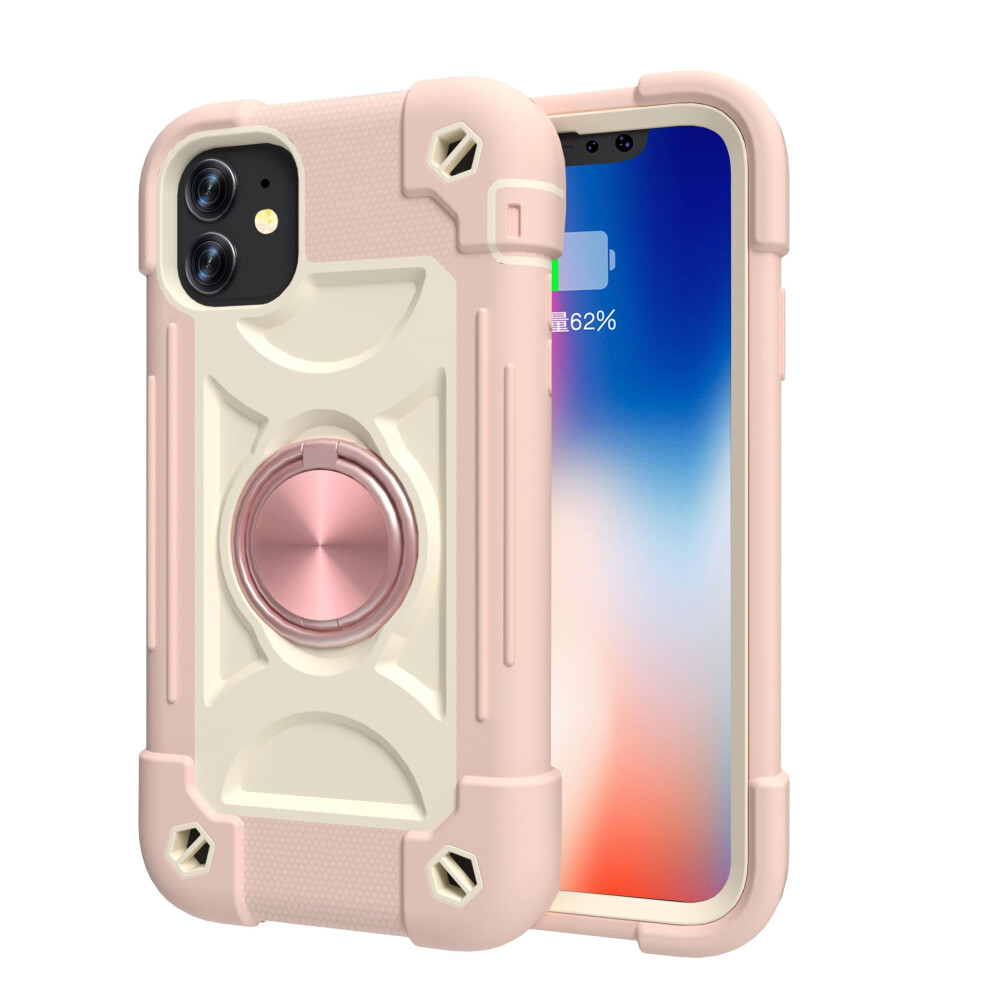 Iphone 11 6.1-Inch Shock-Proof Magnetic Car Mount Case Rose 9132278396682