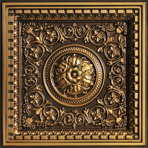 Πλακάκι οροφής PVC με εντοιχισμό Antique Gold 2ft x 2ft 1 τεμάχιο