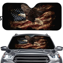 American Flag Eagle Windshield Cover Reflective Polyester 1