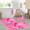 Ensemble de tapis de bain tie-dye doux et antidérapant 4 pièces 4