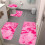 Ensemble de tapis de bain tie-dye doux et antidérapant 4 pièces 5