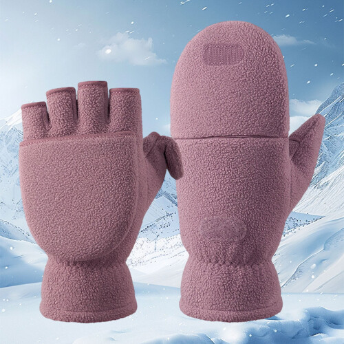 Winter Fingerless Gloves Convertible Thermal Windproof L