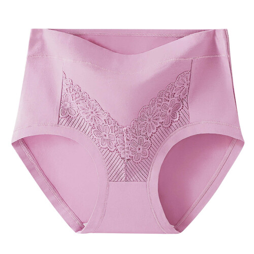 Women's Cotton High-Waist Floral Briefs Full Coverage