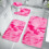 Ensemble de tapis de bain tie-dye doux et antidérapant 4 pièces 6