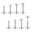 Stainless Steel Labret Lip Rings Claw CZ 8 pcs 1