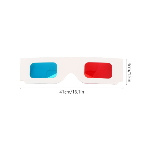 ETEREAUTY 3D Glasses White Frame Red-Cyan Lenses 1