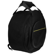 Black Snare Drum Case with Reinforced Buckles and Drumstick