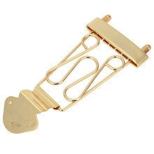 Trapezoidal Tailpiece Bridge Golden Zinc Alloy 1 Pc