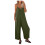 Pijama macacão feminino verde liso com bolsos e 1