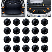 Car Door Shock Absorber Stickers Black Luminous 12pcs
