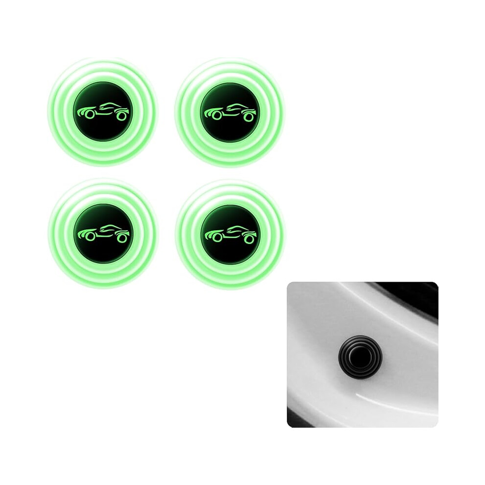 Car Door Shock Absorber Stickers Luminous 12Pcs Black 9341593021609