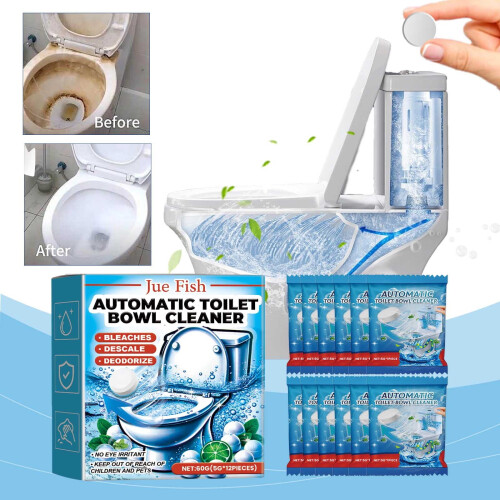 Automatic Toilet Bowl Cleaning Tablets Drop-In Tank 12 Pack