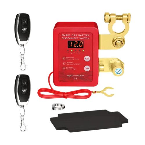 Car Kill Switch Remote Battery Disconnect 12V 240A