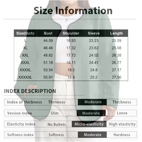 Damen-Fleecejacke, einfarbig schwarz, langärmlig, Größe XL 2