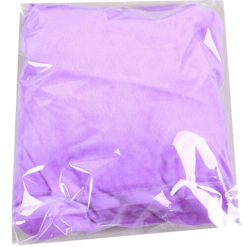 Funda para puf de peluche de algodón morado 1
