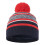 Kids Winter Plush Knit Hat with Pom-Pom Red 1