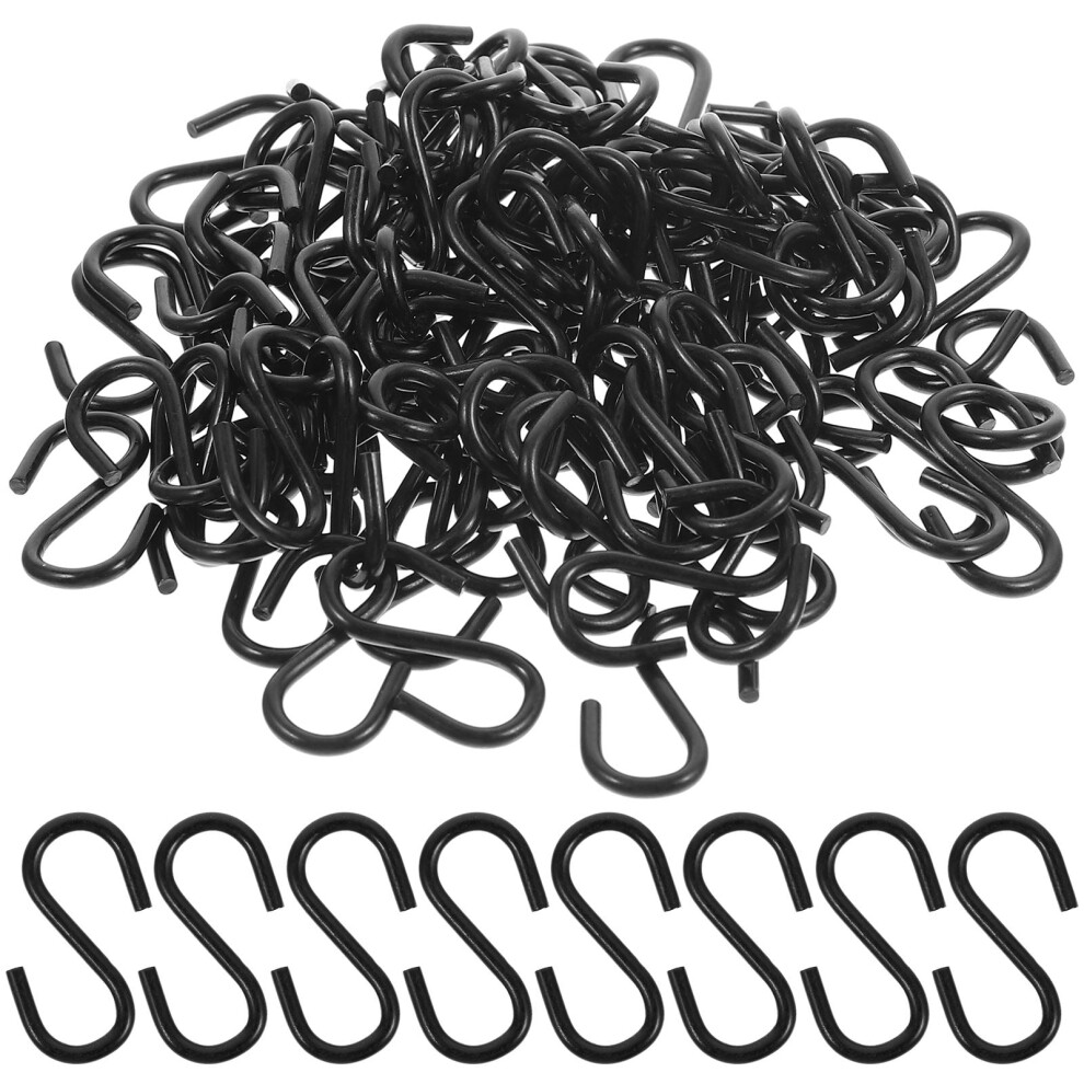 Door Hanger Hook Cabinet Hook Kitchen Utensil Black 100 Pcs 9097180164876