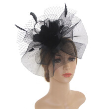 Feather Hair Fascinator for Women Headband Wedding Ascot