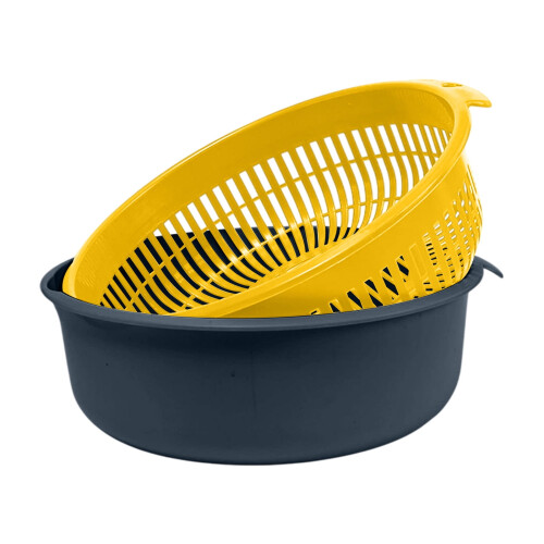 Plastic Colander Double-Layer 10 Inch Food-Grade
