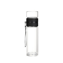 Garrafa infusora de chá de vidro com parede dupla, 450ml