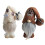 Dog Gnome Ornament Coffee Beige 2 pcs 1