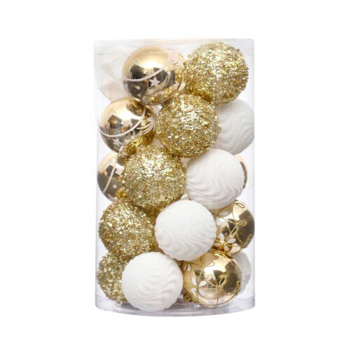 Clear Christmas Ball Ornaments Plastic 25-Pack 2.36in 2
