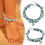 Women's Starfish Anklet Alloy Turquoise Beaded Boho Style 3