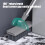 Broom and Dustpan Set Gray Adjustable Long Handle 4