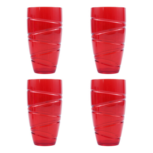 Pahare de apă din plastic alimentar, reutilizabile, 4 buc.