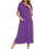 Women's Winter Warm Robe with Pockets Purple L 4