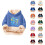 Moletom infantil com capuz e estampa multicolorida em fleece. 1