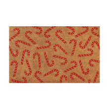 Christmas Plaid Front Door Mat Cotton Woven 16x24 Inch