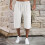 Weite Herrenhose mit Taschen, weiß, Größe M 2