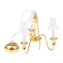 Miniature LED Ceiling Lamp 1/12 Scale Button Battery